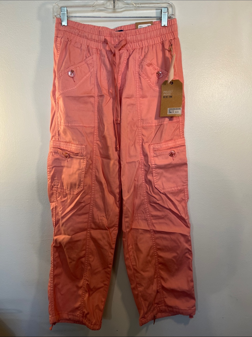 PROJECT by Women’s Coral Pink Cargo Drawstring Pants